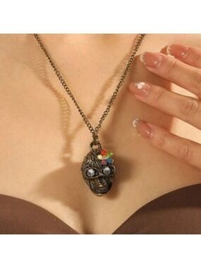 Sugar Skull Pendant Necklace